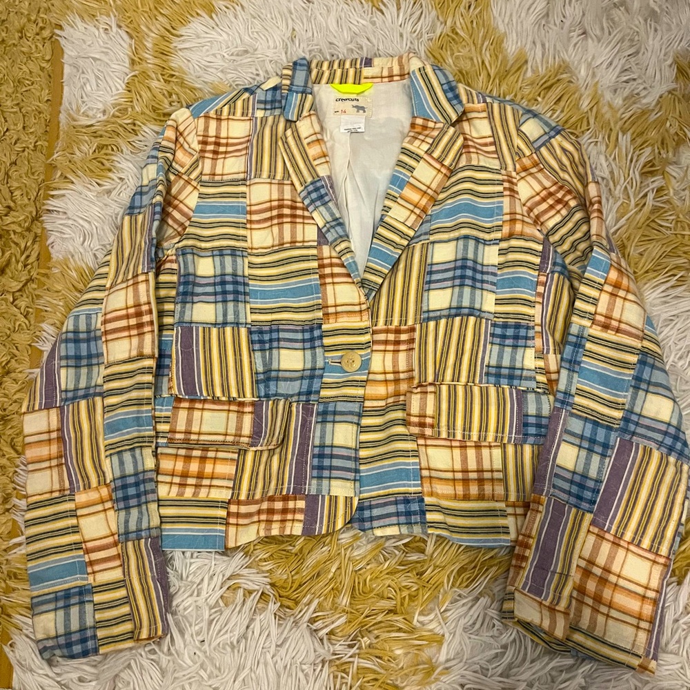 Girls 14 J.Crew Crewcuts plaid jacket